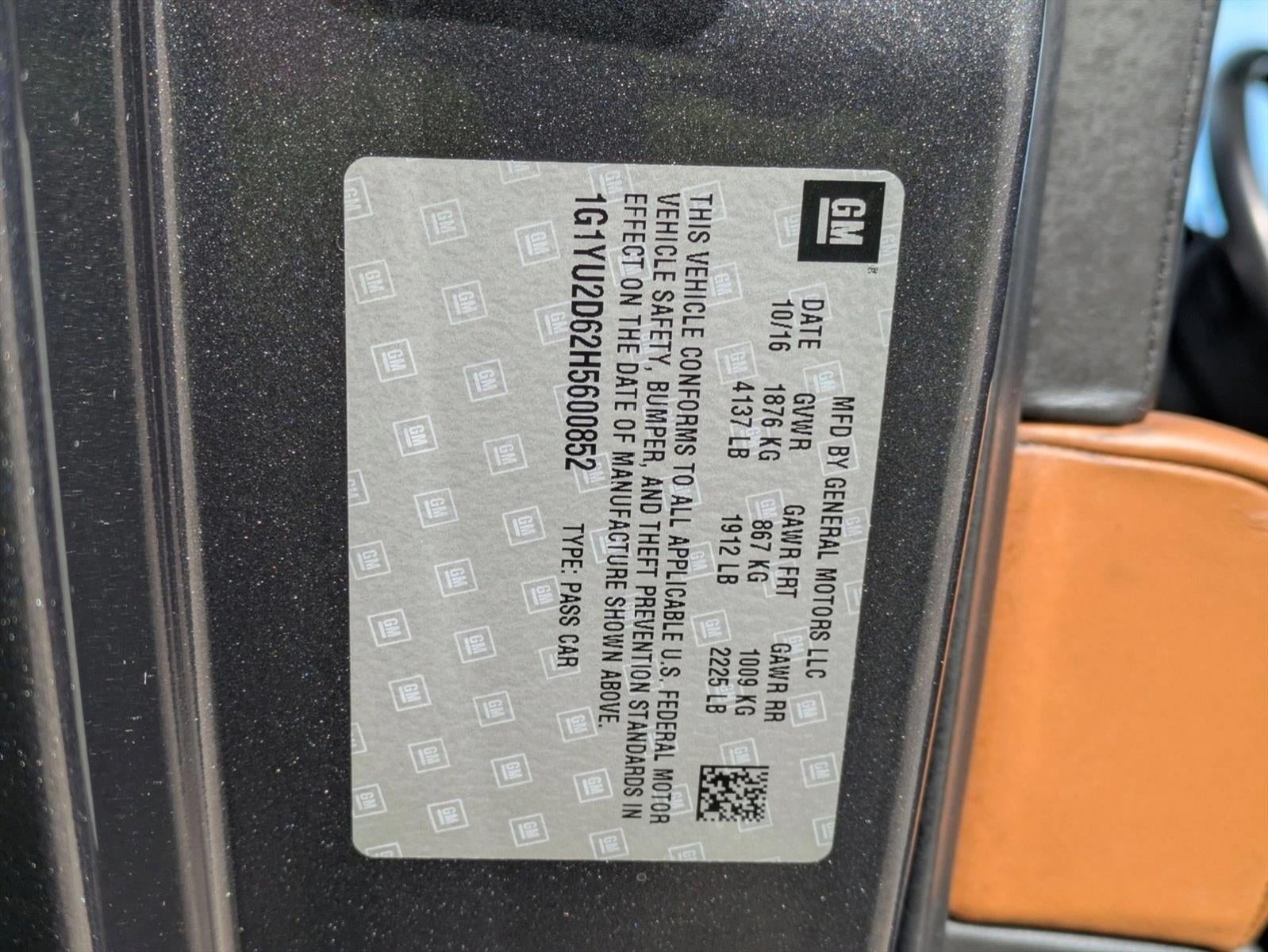 2017 Chevrolet Corvette Z06 Z06 3LZ