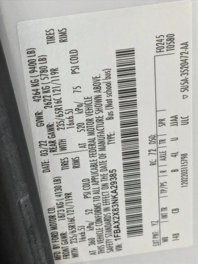 2022 Ford Transit Passenger Wagon XL