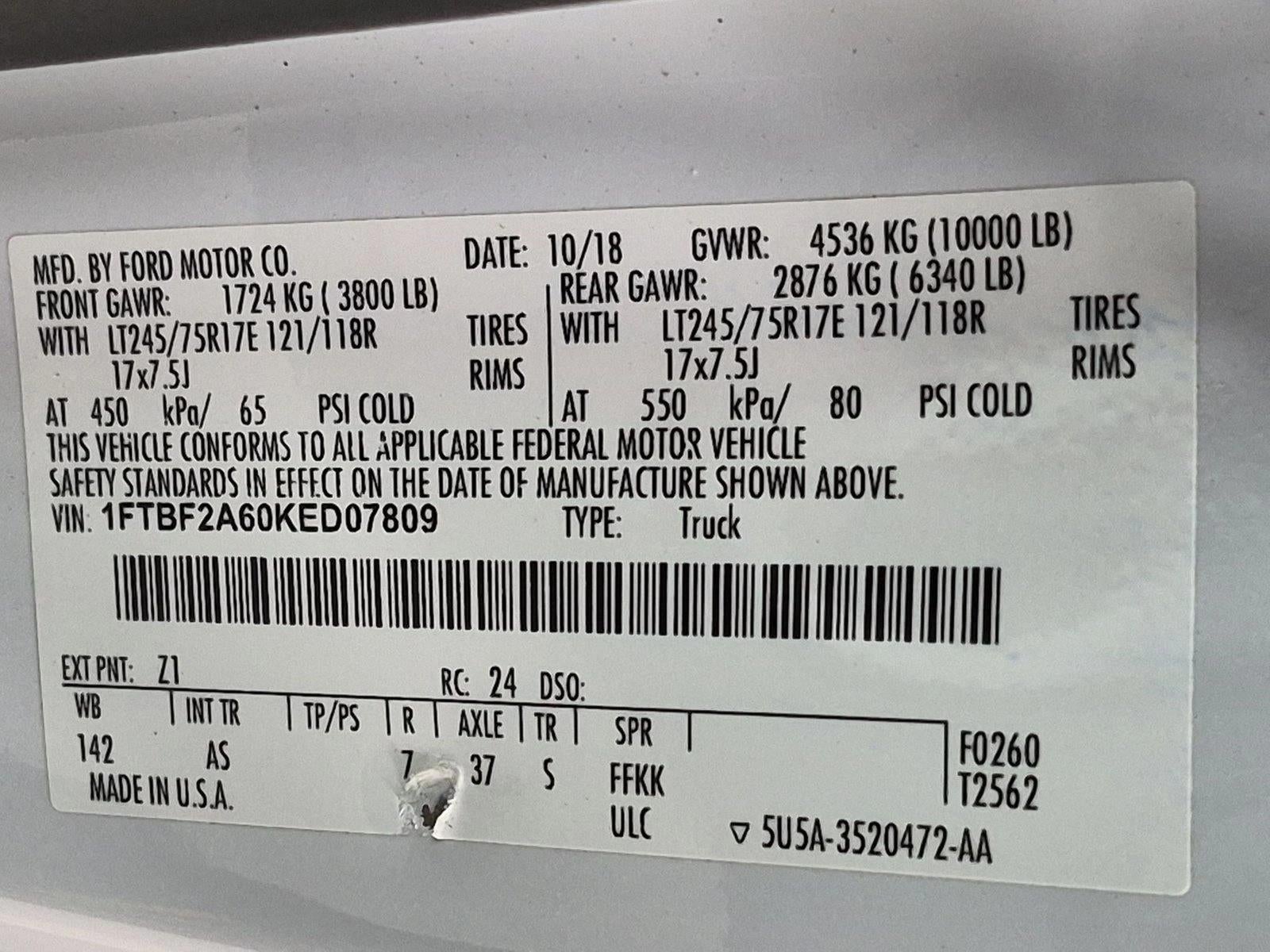 2019 Ford Super Duty F-250 SRW XL