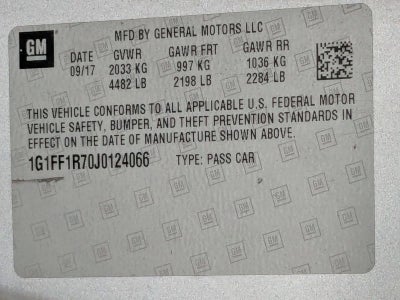 2018 Chevrolet Camaro 1SS