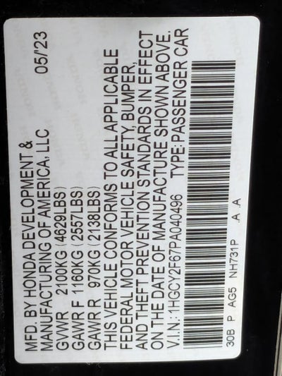 2023 Honda Accord Hybrid EX-L