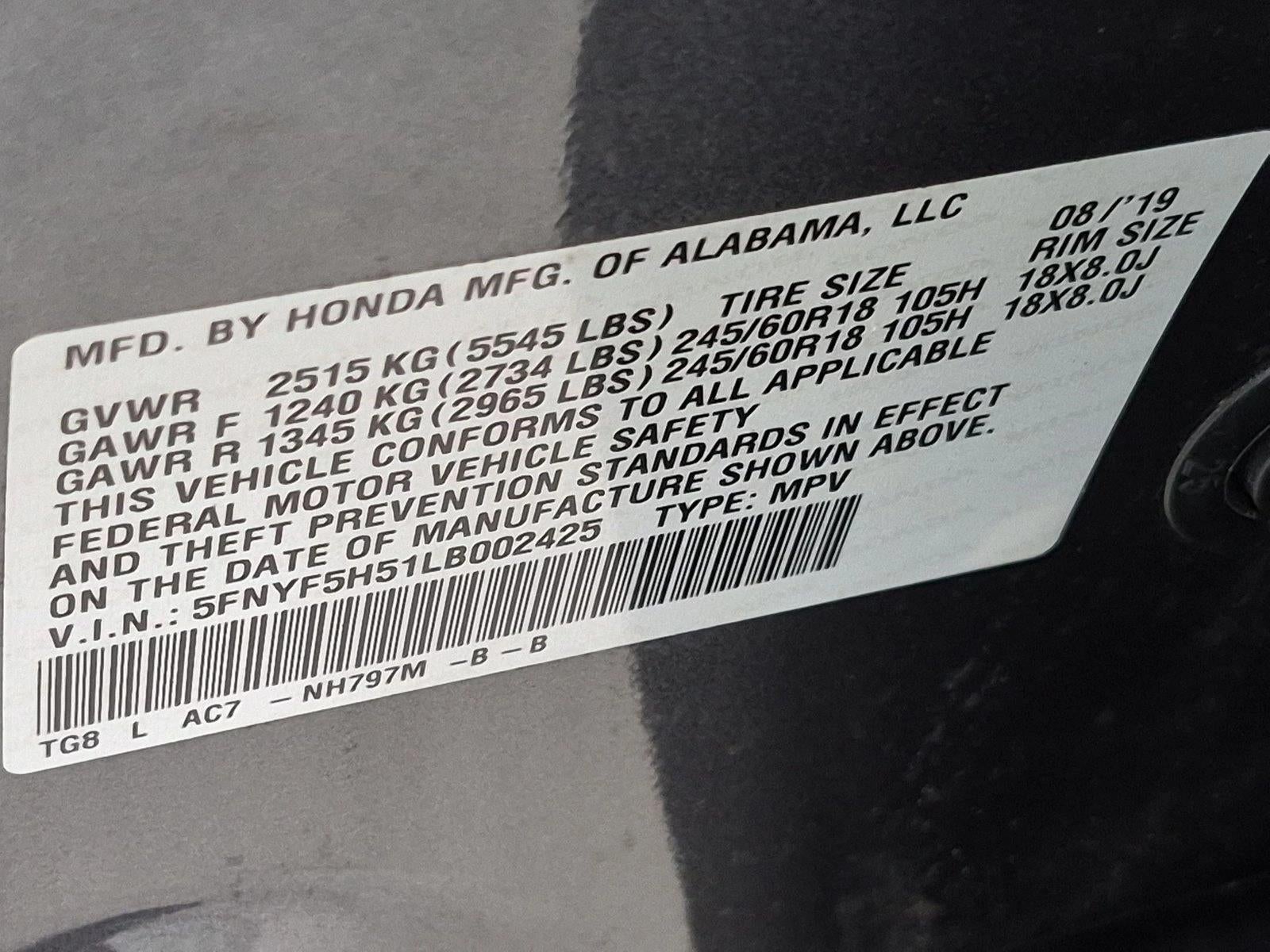 2020 Honda Pilot 2WD EX-L