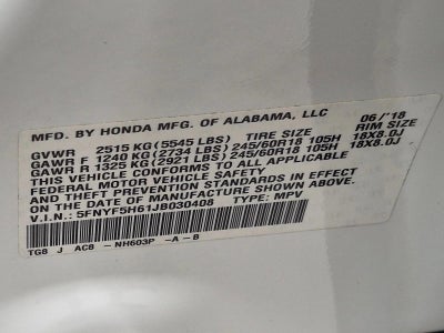 2018 Honda Pilot EX-L