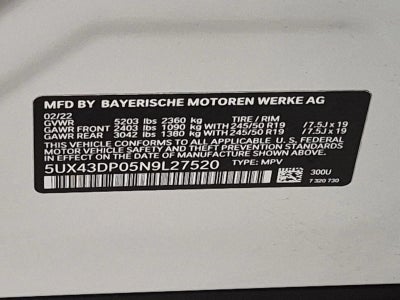 2022 BMW X3 sDrive30i