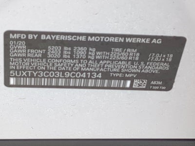 2020 BMW X3 Base