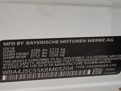 2019 BMW 4 Series 440i