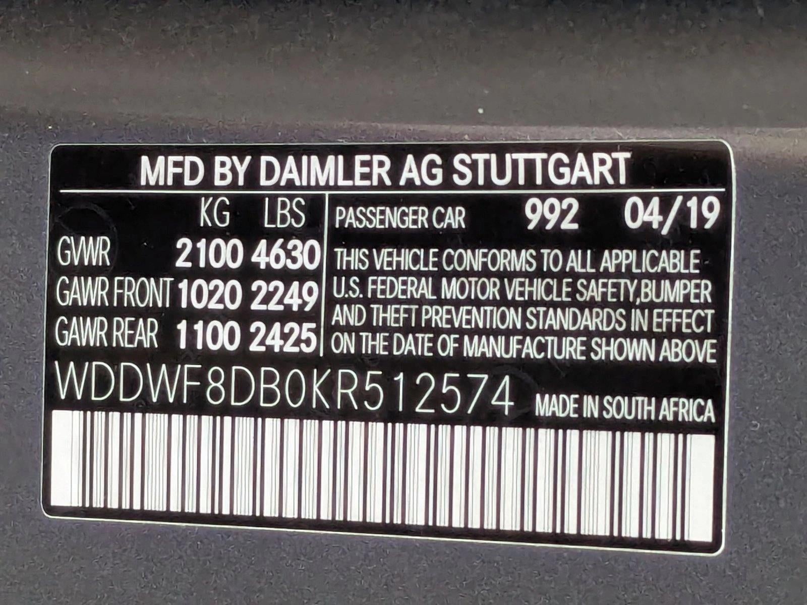 2019 Mercedes-Benz C-Class C 300