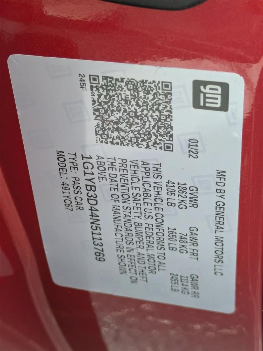 2022 Chevrolet Corvette Stingray 2LT