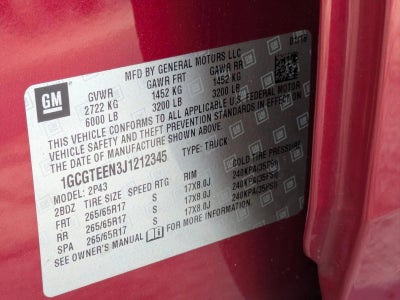 2018 Chevrolet Colorado 4WD ZR2