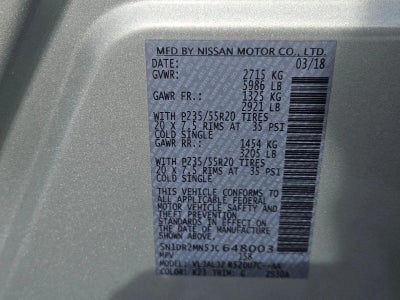 2018 Nissan Pathfinder Platinum