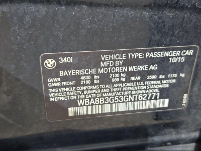 2016 BMW 3 Series 340i