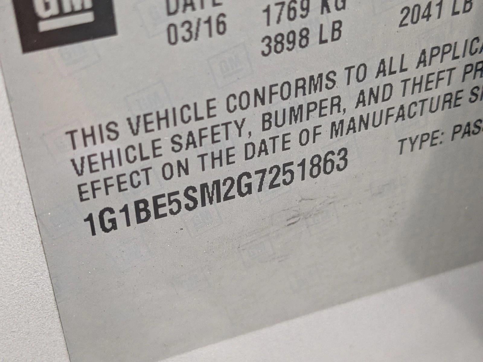 2016 Chevrolet Cruze LT