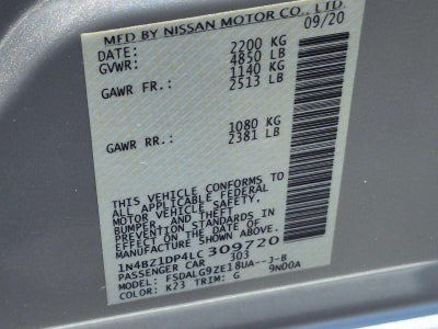 2020 Nissan LEAF SL PLUS 62 kWh