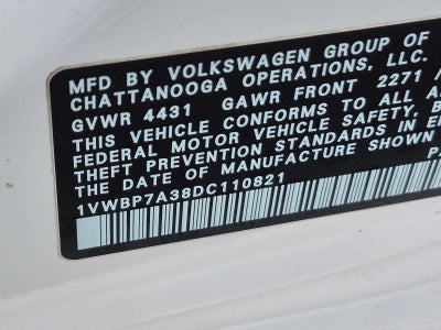 2013 Volkswagen Passat 2.5L SE