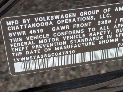 2016 Volkswagen Passat 1.8T SE