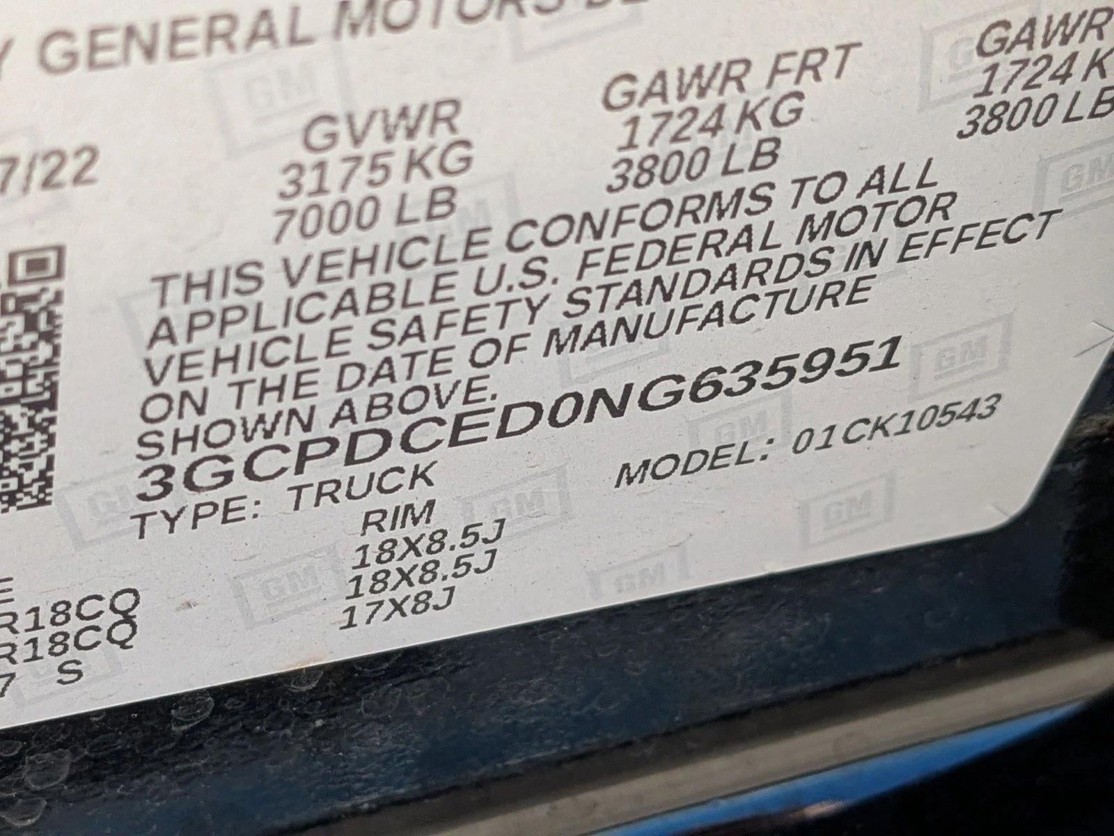 2022 Chevrolet Silverado 1500 Custom Trail Boss