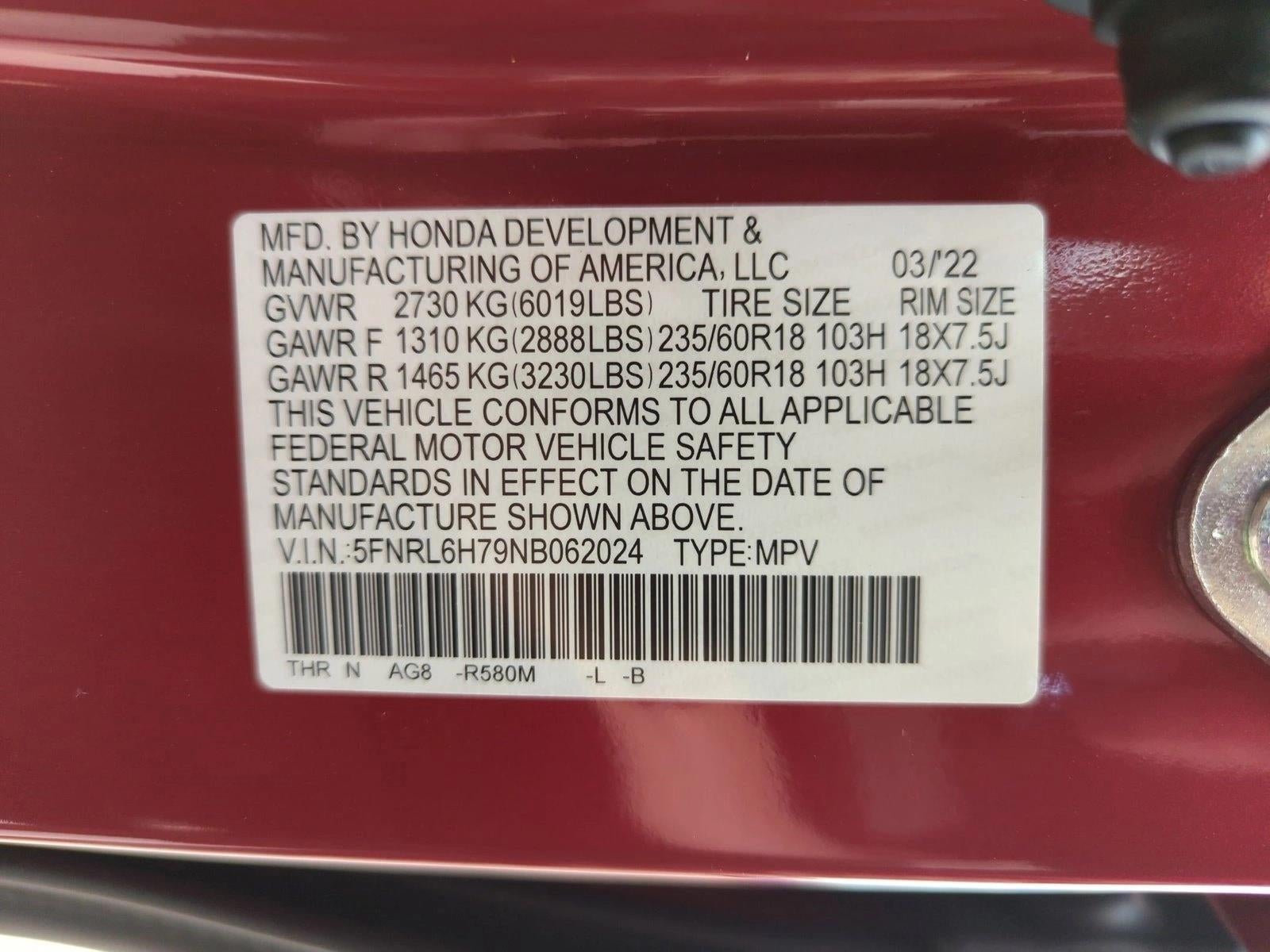 2022 Honda Odyssey EX-L