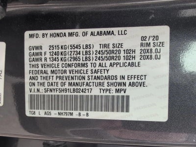 2020 Honda Pilot Touring 8-Passenger