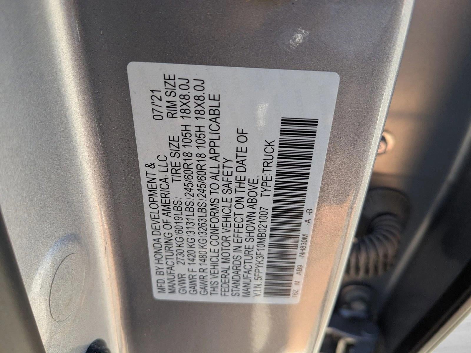 2021 Honda Ridgeline Sport