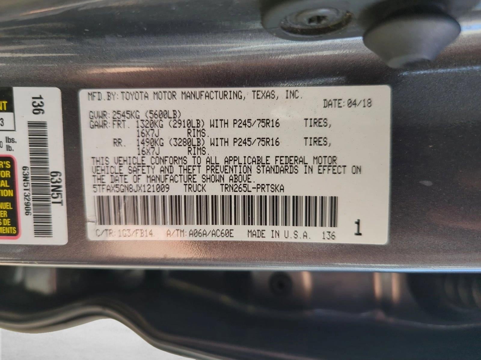 2018 Toyota Tacoma SR