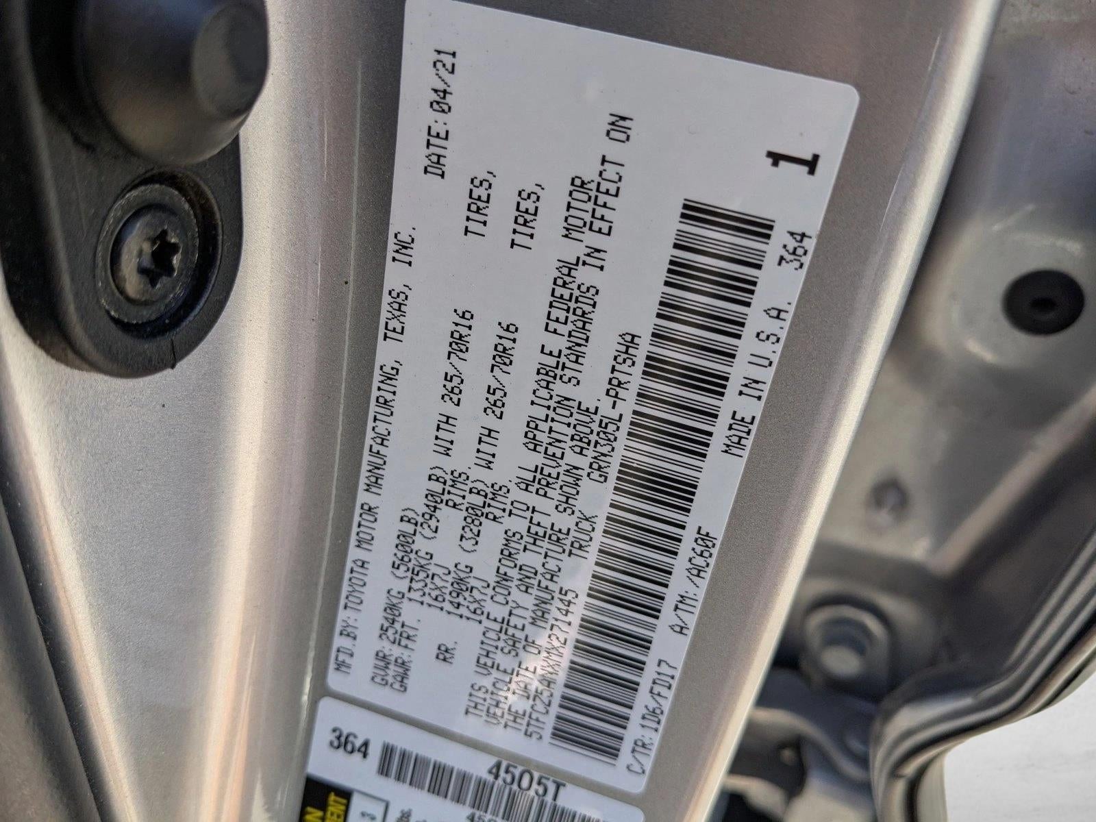 2021 Toyota Tacoma 4WD SR