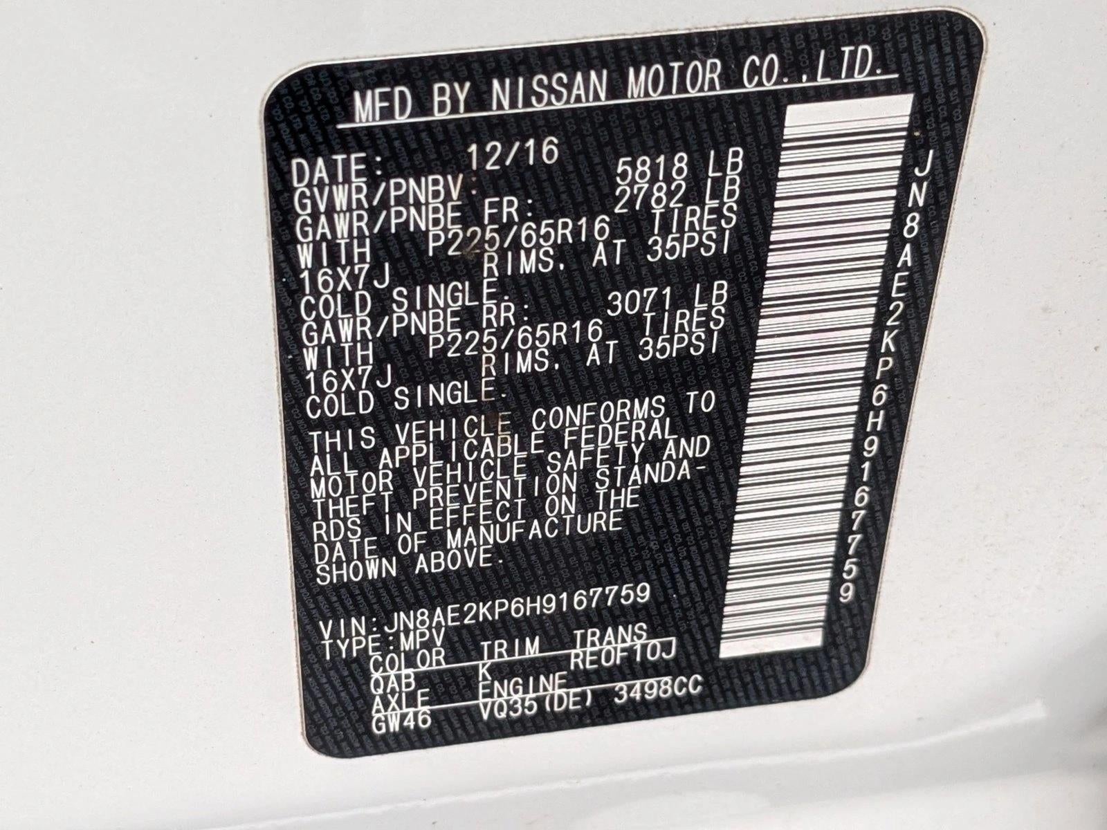 2017 Nissan Quest SV