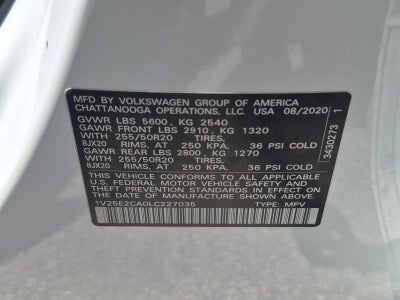 2020 Volkswagen Atlas Cross Sport 3.6L V6 SE w/Technology