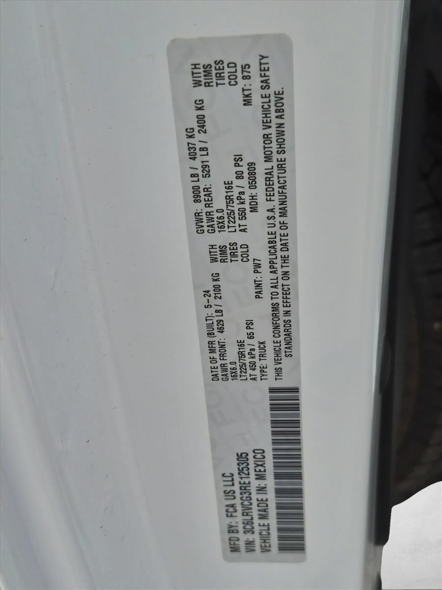 2024 RAM ProMaster Cargo Van Tradesman