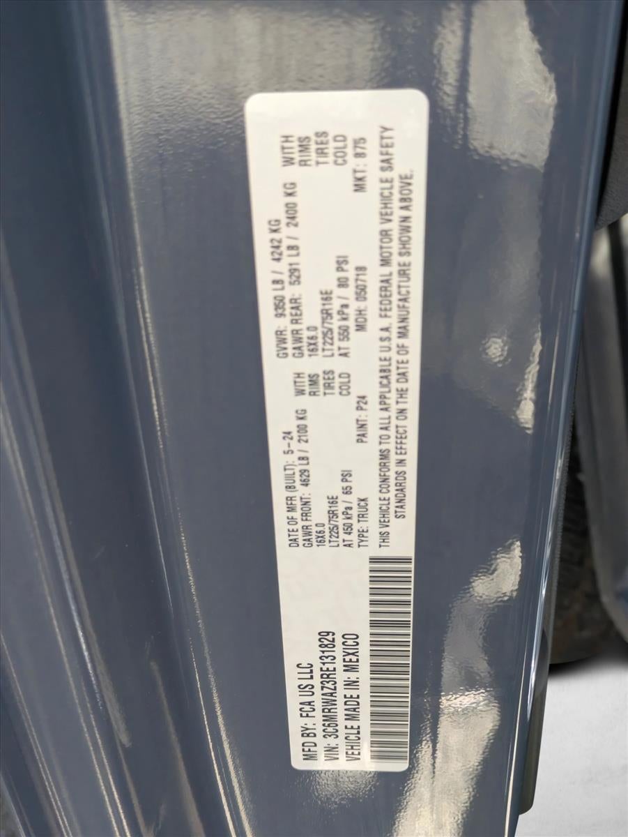 2024 RAM ProMaster Delivery Van BE Base