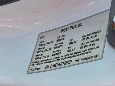 2019 Tesla Model 3 Standard Range