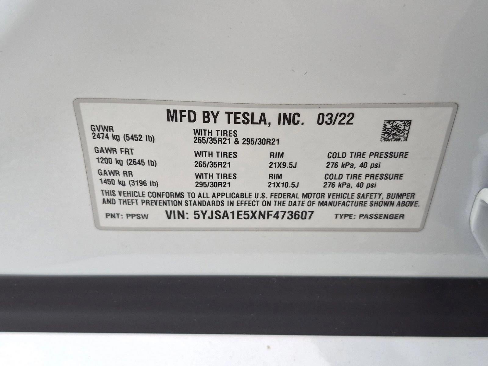 2022 Tesla Model S Base