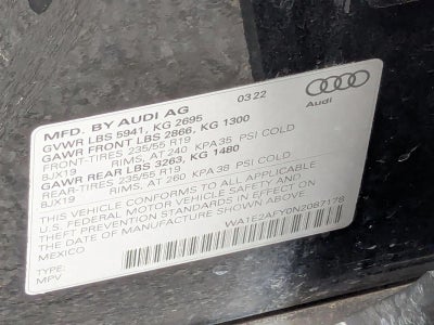 2022 Audi Q5ESPU S LINE PREMIUM PLUS