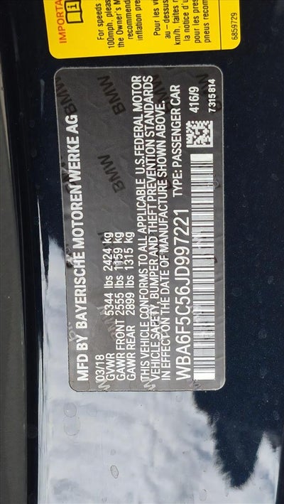 2018 BMW 650i Base