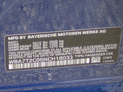 2022 BMW 740 i