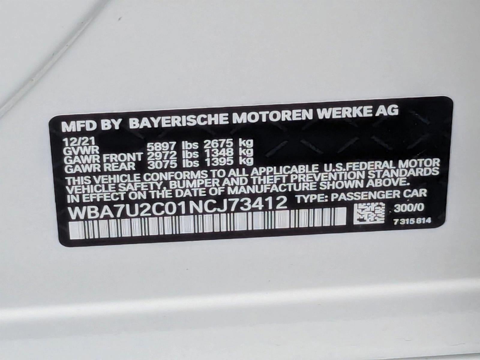 2022 BMW 7 Series 750i xDrive