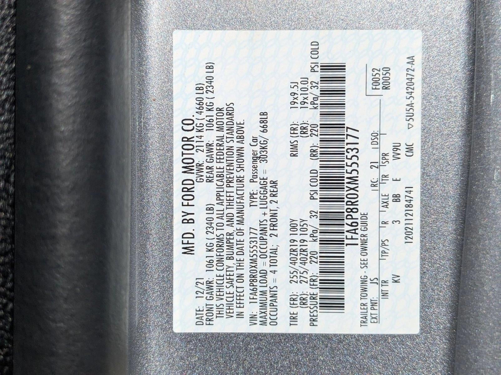 2021 Ford Mustang Mach 1 Fastback