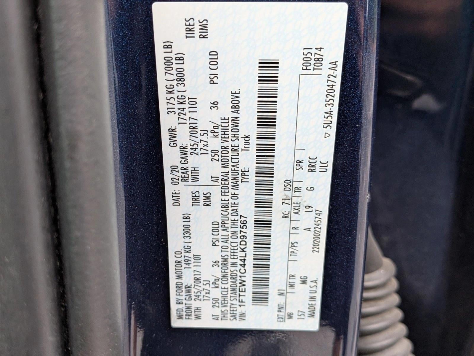 2020 Ford F-150 XLT 2WD SuperCrew 5.5' Box