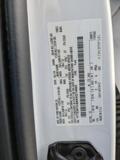 2019 Ford F-150 XLT 2WD SuperCrew 5.5' Box