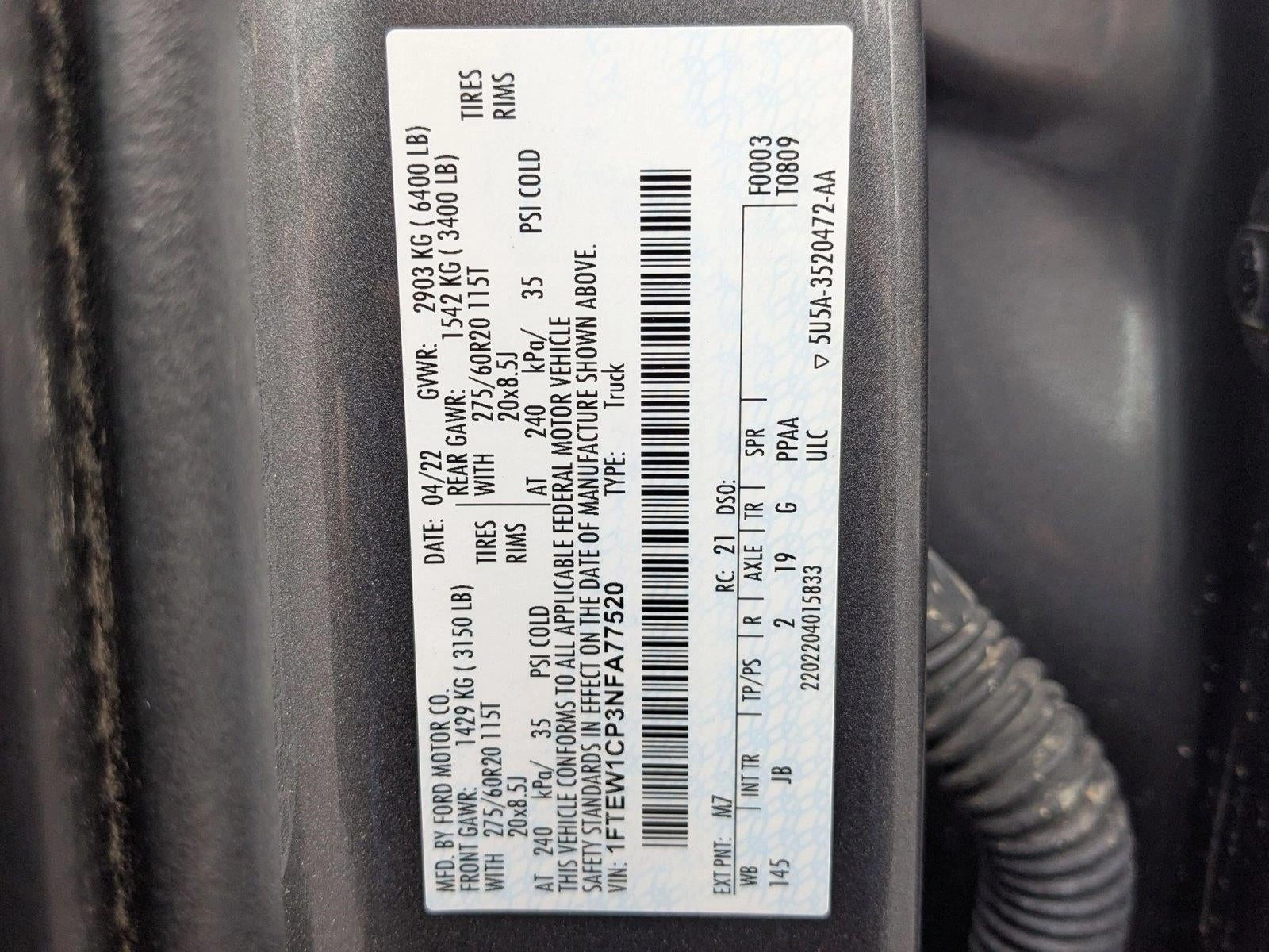 2022 Ford F-150 XL 2WD SuperCrew 5.5' Box