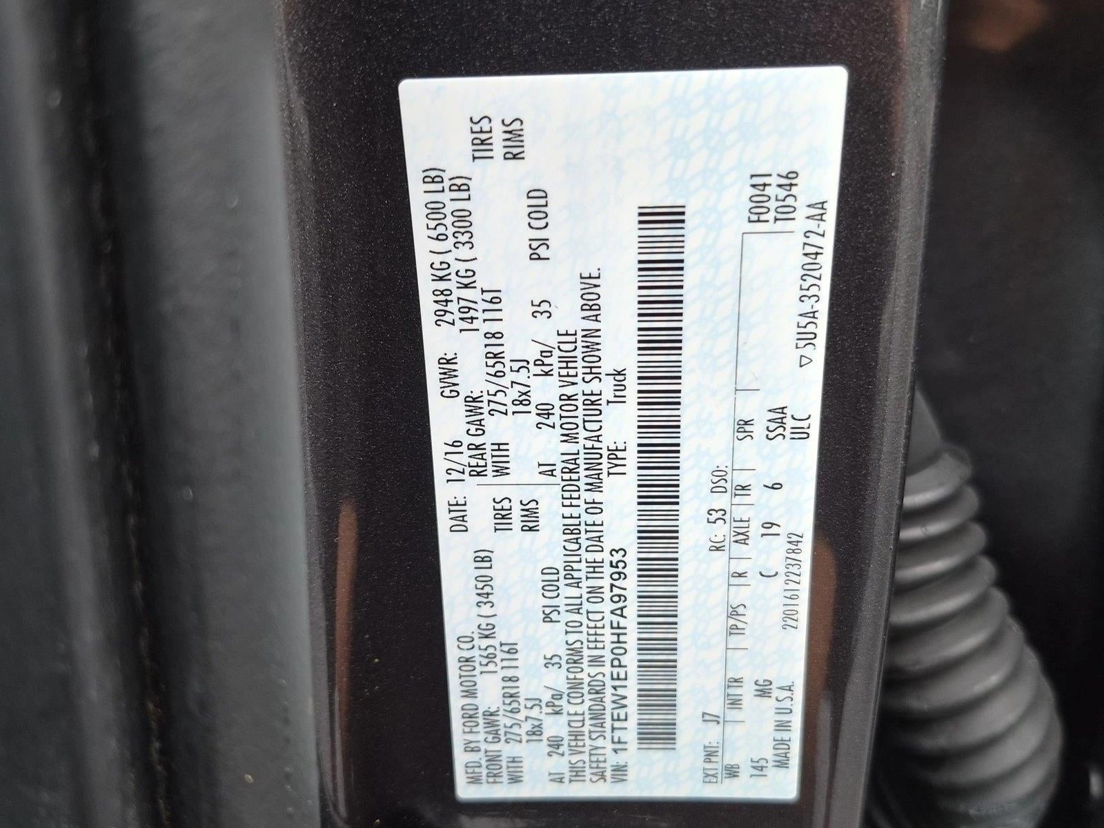 2017 Ford F-150 XLT 4WD SuperCrew 5.5' Box