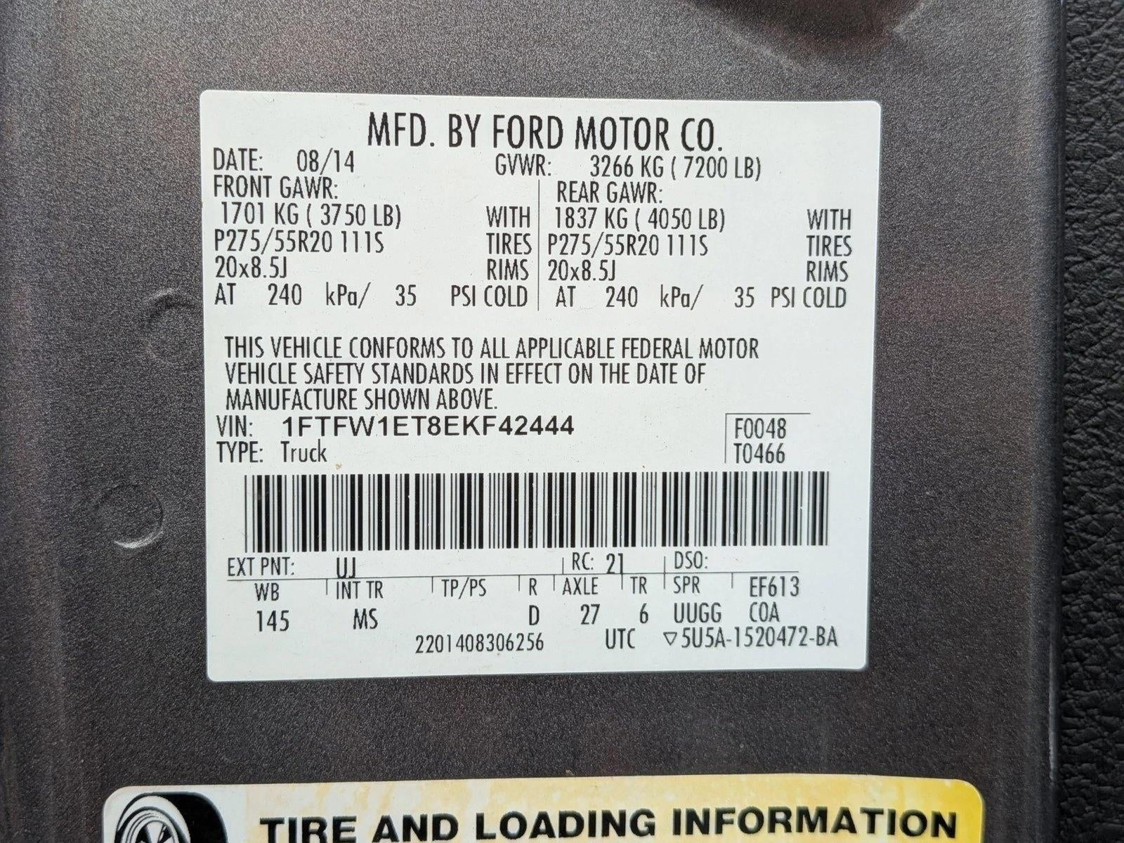 2014 Ford F-150 4WD SuperCrew 5-1/2 Ft Box XLT