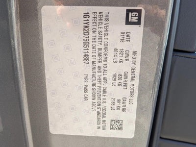 2016 Chevrolet Corvette Stingray Coupe Z51 2LT