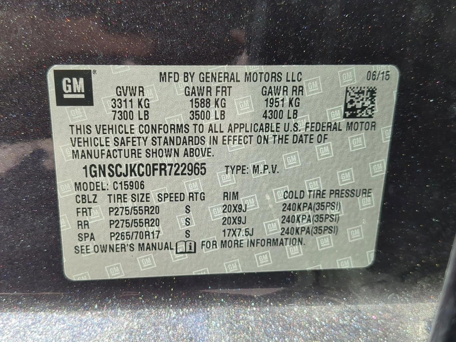 2015 Chevrolet Suburban 2WD LT