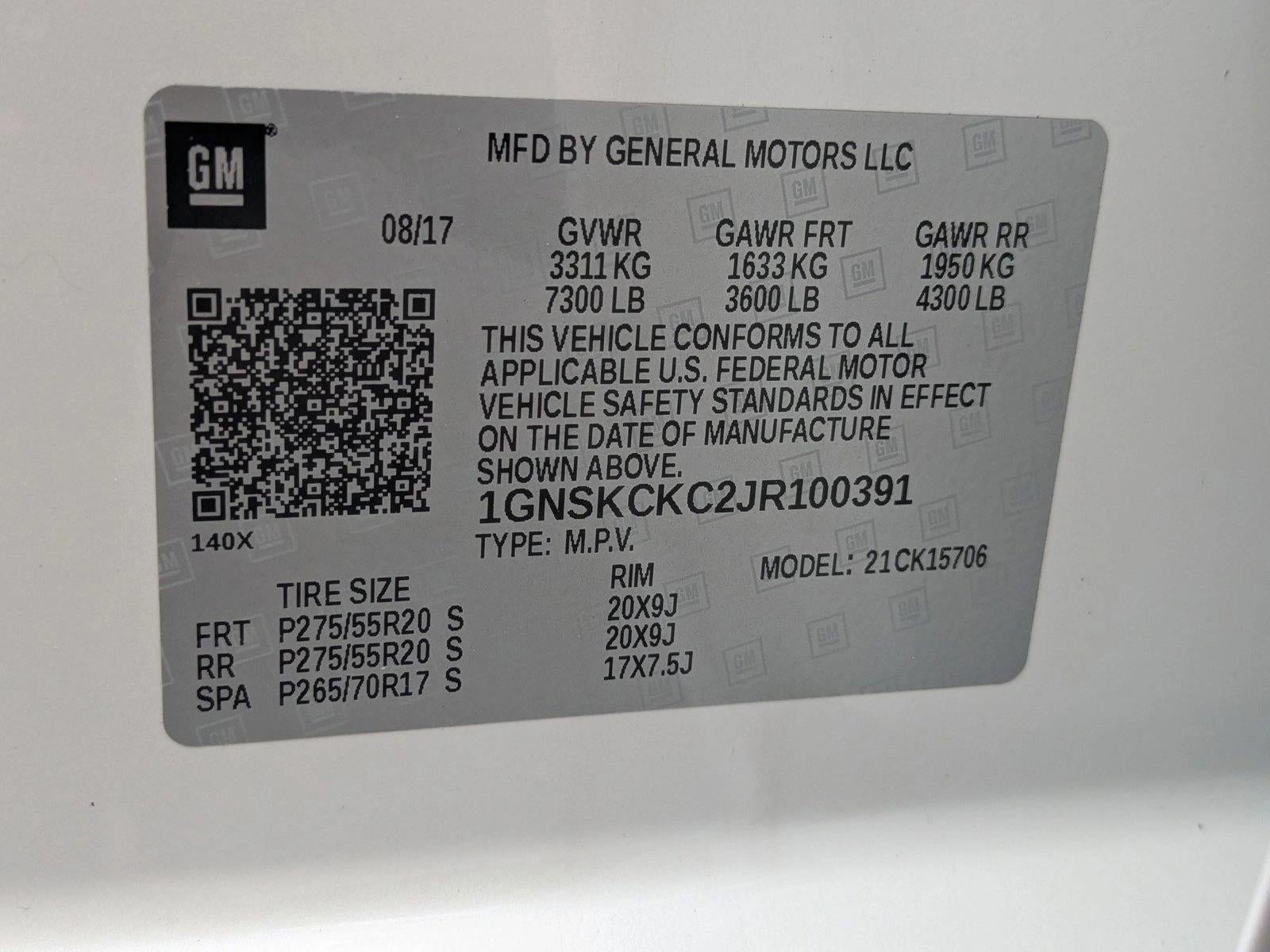 2018 Chevrolet Tahoe 4WD Premier