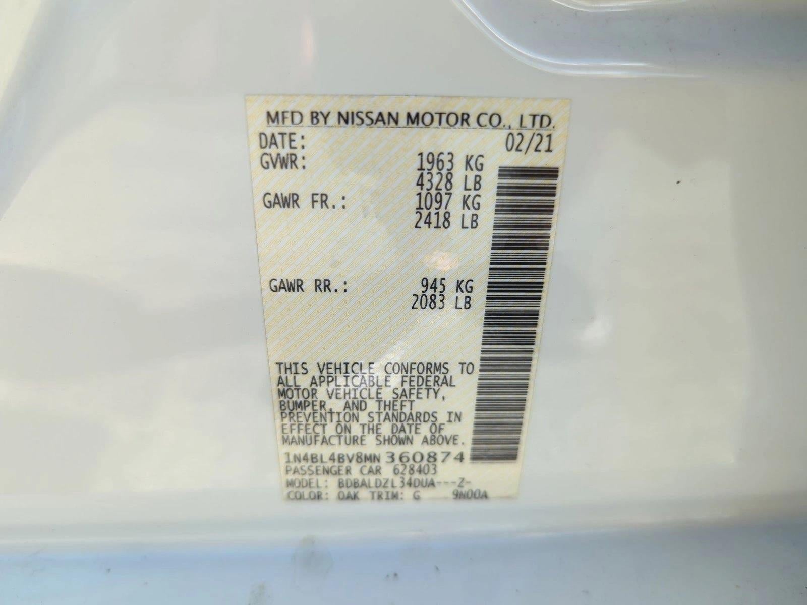 2021 Nissan Altima 2.5 S Sedan