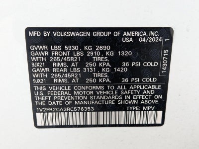 2024 Volkswagen Atlas 2.0T SEL Premium R-Line 4MOTION