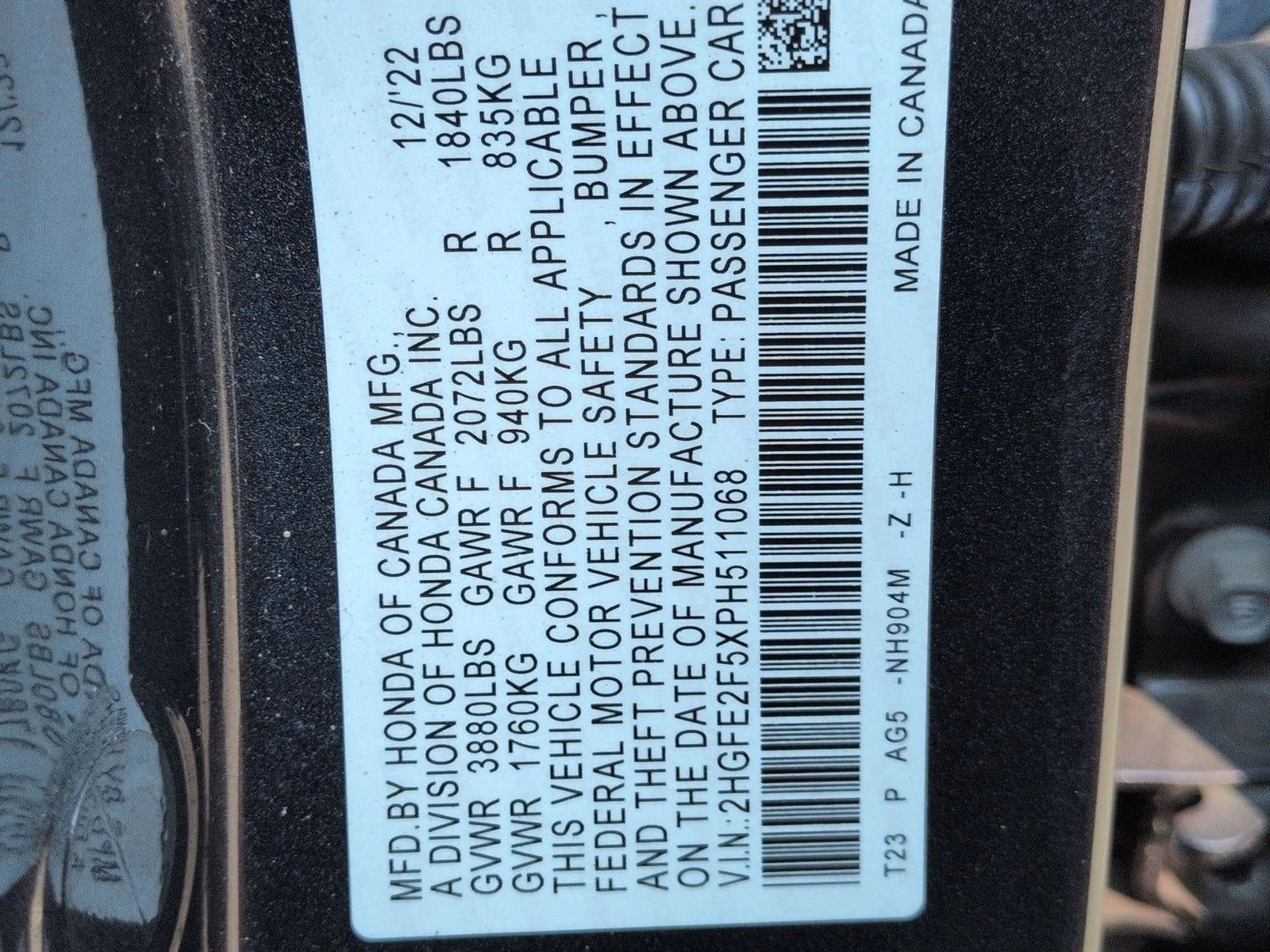 2023 Honda Civic Sedan Sport CVT