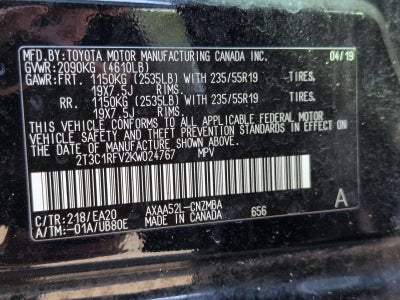 2019 Toyota RAV4 XLE Premium FWD (Natl)