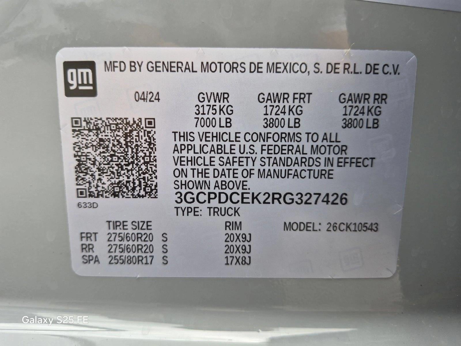2024 Chevrolet Silverado 1500 Crew Cab Short Box 4-Wheel Drive Custom Trail Boss
