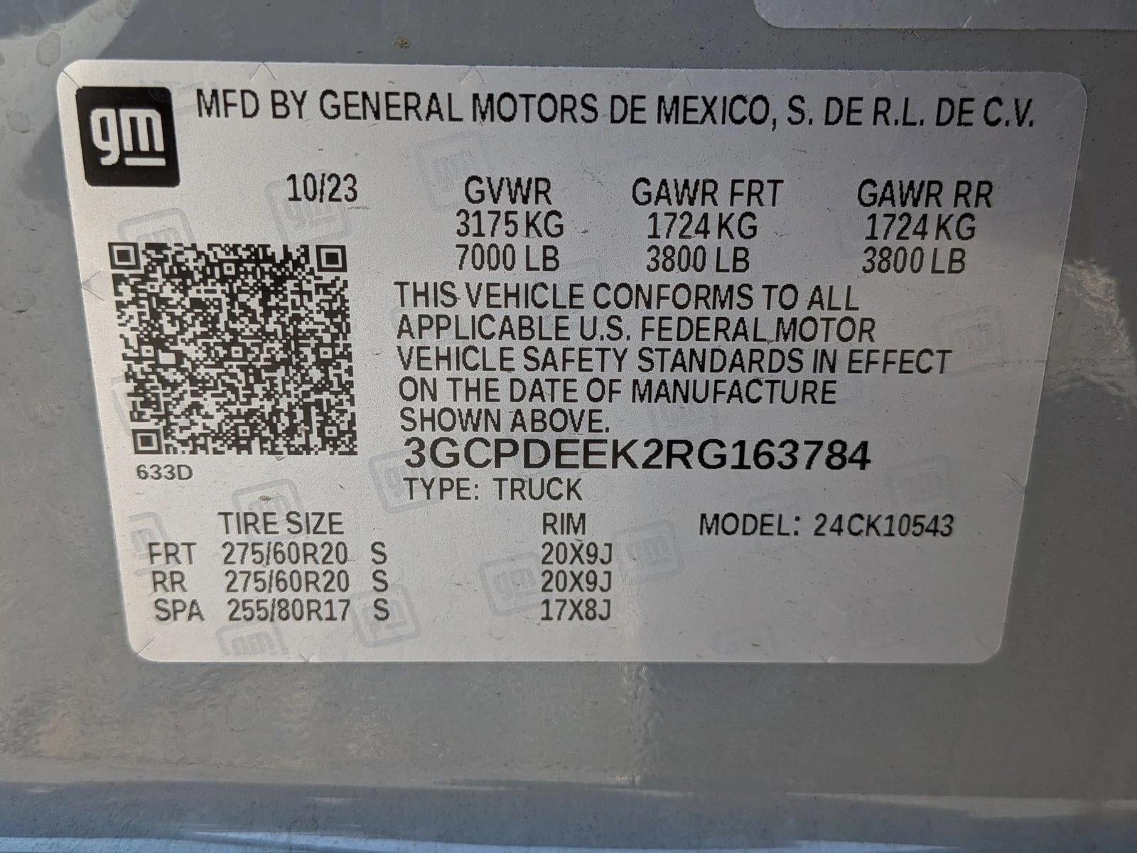 2024 Chevrolet Silverado 1500 Crew Cab Short Box 4-Wheel Drive RST